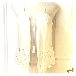 Laffaire Eyelet Lace Top White